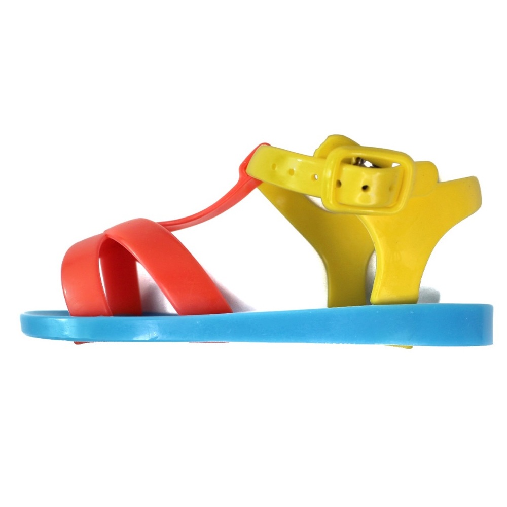 Pablosky Girls Retro Primary Color Naranja Amarillo Jelly Sandals 9 / EURO 26